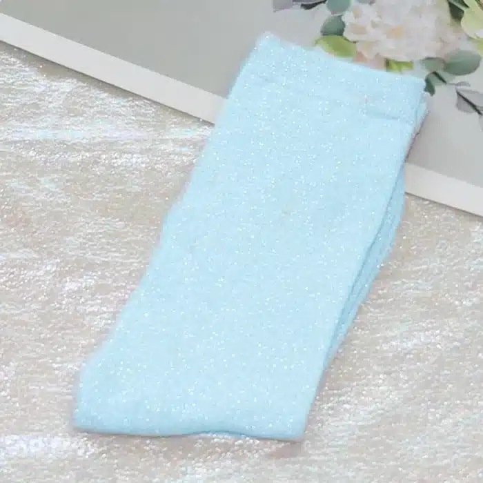 Chaussettes à paillettes bleu clair​ 1