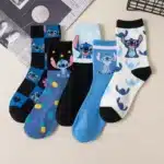 Chaussettes mi-longues en pur coton peigné, dessin animé Kawaii, cadeau d'anniversaire pour filles, amis et garçons, nouvelle collection 1