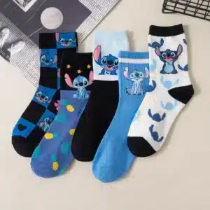 Chaussettes mi-longues en pur coton peigné, dessin animé Kawaii, cadeau d'anniversaire pour filles, amis et garçons, nouvelle collection 1