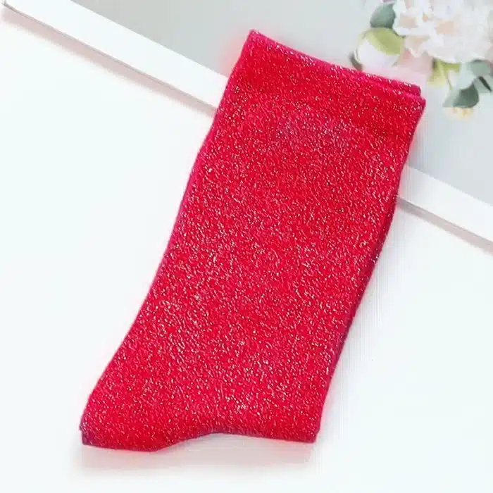 Chaussettes à paillettes beige 21