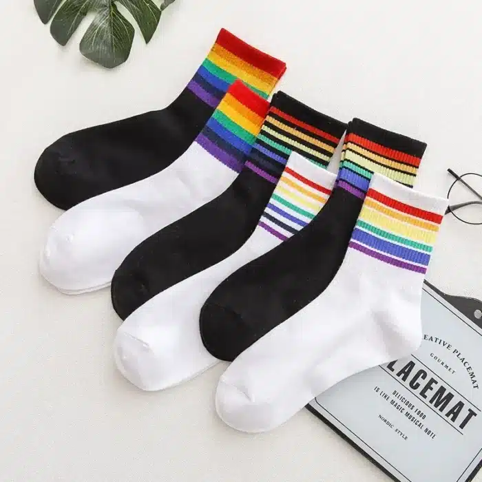 Chaussettes arc en ciel 1