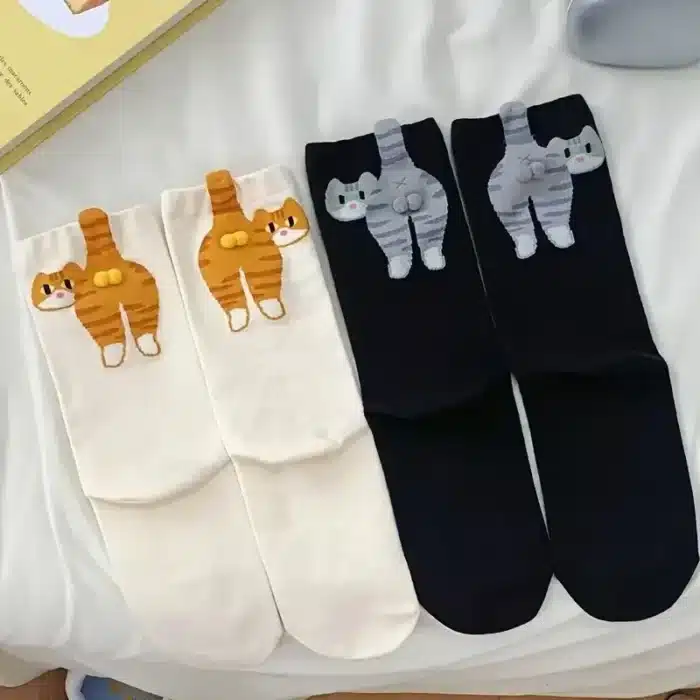 Chaussettes rigolotes chat 1