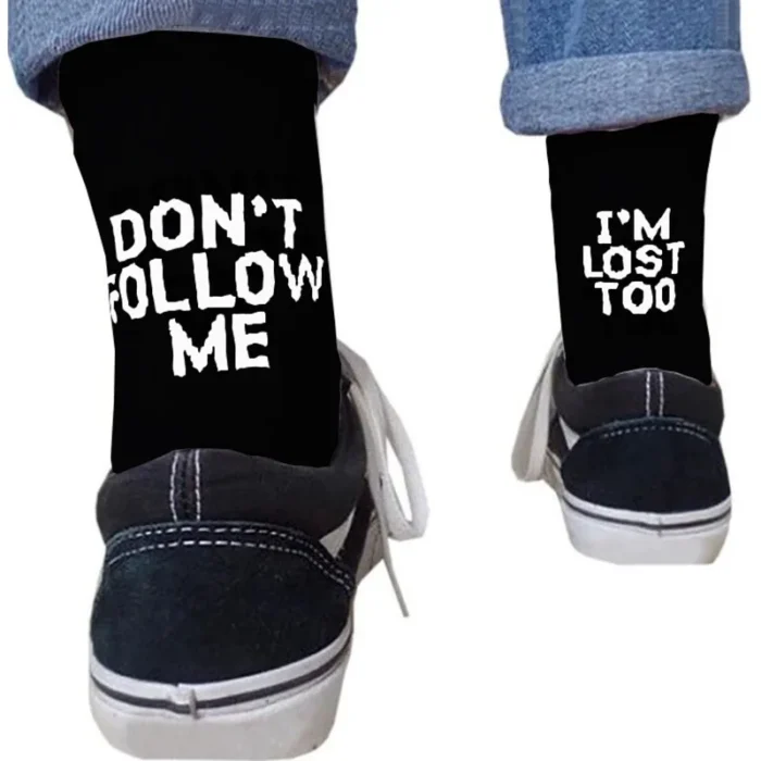 Chaussettes Don't follow me i'm lost too 3
