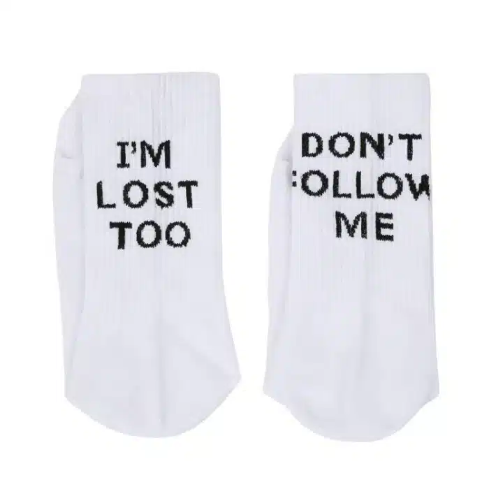 Chaussettes Don't follow me i'm lost too 4