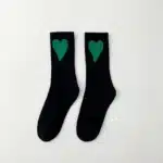 Chaussettes femme coeur noires 6