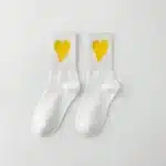 Chaussettes femme coeur noires 11