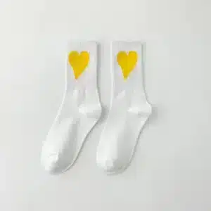 Chaussettes femme coeur noires 11