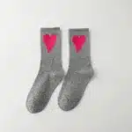 Chaussettes femme coeur noires 9
