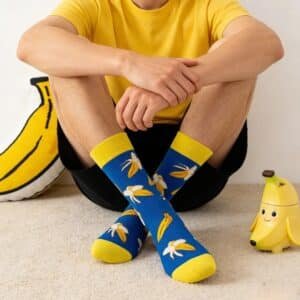 Chaussette motif banane